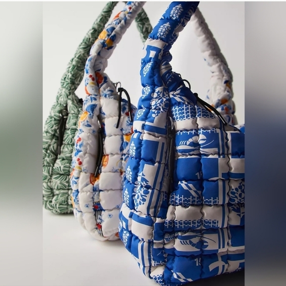 NWT!! Free People, FP Movement, Quilted Carryall Tote Bag, Tangerine Dream - Picture 5 of 8